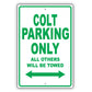 Dodge Colt Parking Only All Others Will Be Towed Aluminum Decor Garage Sign