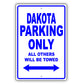 Dodge Dakota Parking Only All Others Will Be Towed Aluminum Decor Garage Sign