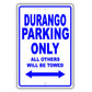 Dodge Durango Parking Only All Others Will Be Towed Aluminum Decor Garage Sign