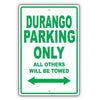 Dodge Durango Parking Only All Others Will Be Towed Aluminum Decor Garage Sign