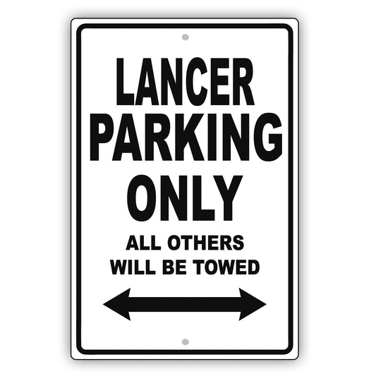 Dodge Lancer Parking Only All Others Will Be Towed Aluminum Decor Garage Sign