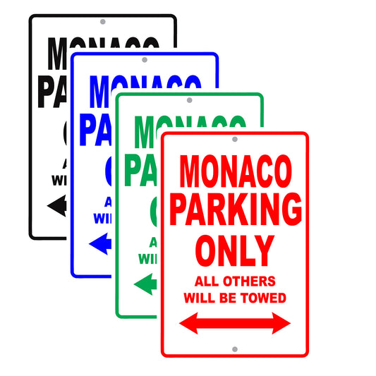 Dodge Monaco Parking Only All Others Will Be Towed Aluminum Decor Garage Sign