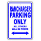 Dodge Ramcharger Parking Only All Others Will Be Towed Aluminum Decor Garage Sign