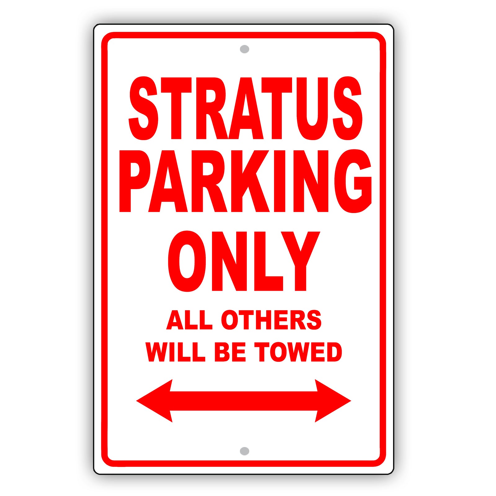 Dodge Stratus Parking Only All Others Will Be Towed Aluminum Decor Garage Sign
