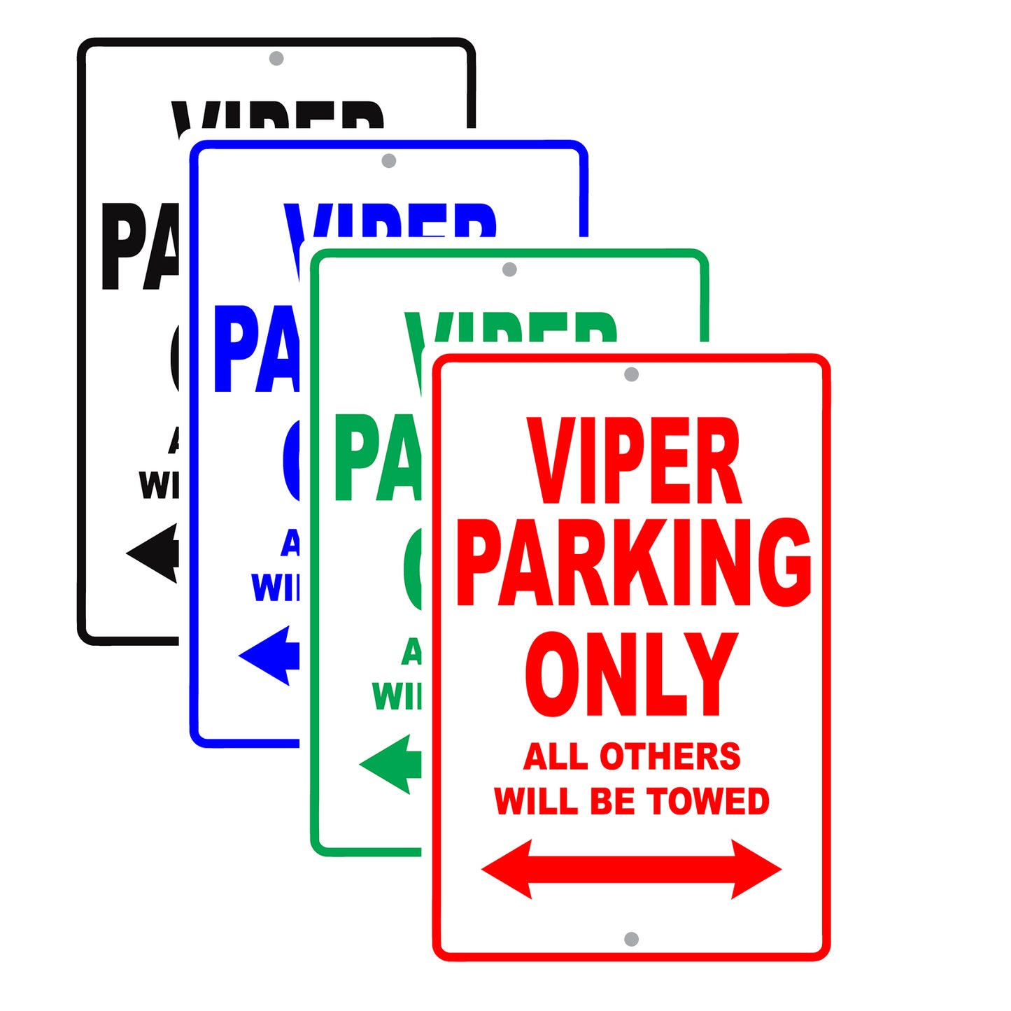 Dodge Viper Parking Only All Others Will Be Towed Aluminum Decor Garage Sign