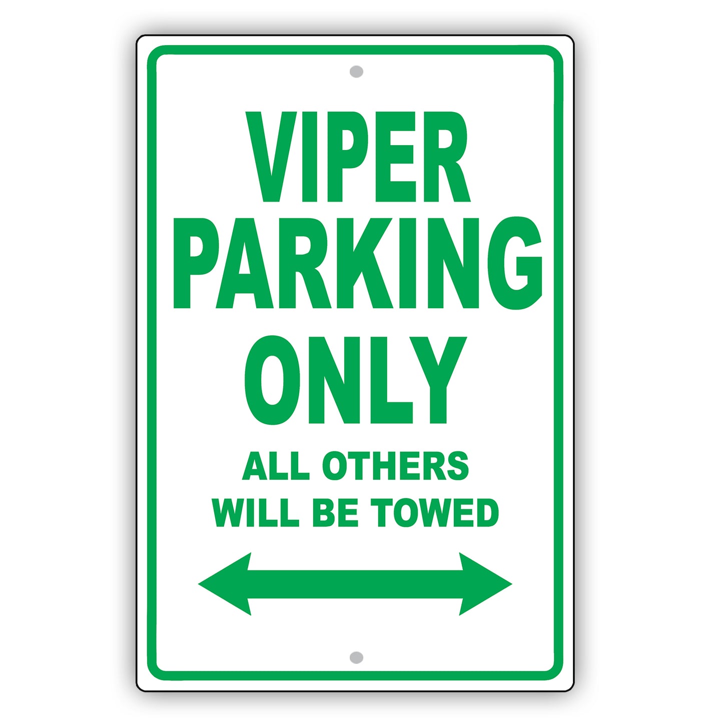 Dodge Viper Parking Only All Others Will Be Towed Aluminum Decor Garage Sign