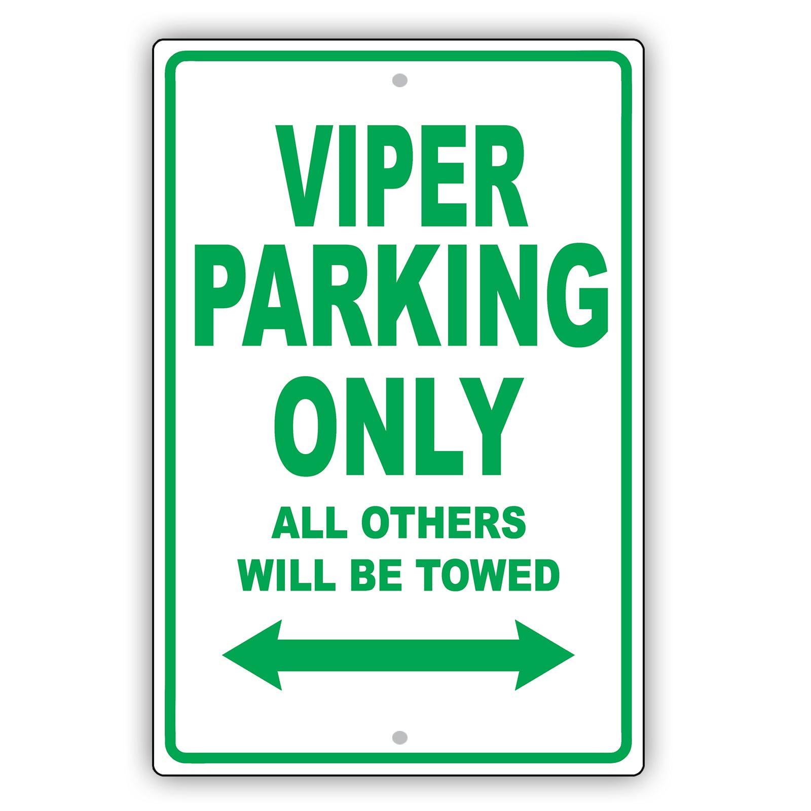Dodge Viper Parking Only All Others Will Be Towed Aluminum Decor Garage Sign