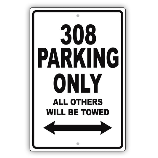 Ferrari 308 Parking Only All Others Will Be Towed Aluminum Decor Garage Sign