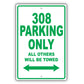 Ferrari 308 Parking Only All Others Will Be Towed Aluminum Decor Garage Sign