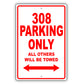 Ferrari 308 Parking Only All Others Will Be Towed Aluminum Decor Garage Sign