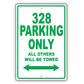 Ferrari 328 Parking Only All Others Will Be Towed Aluminum Decor Garage Sign