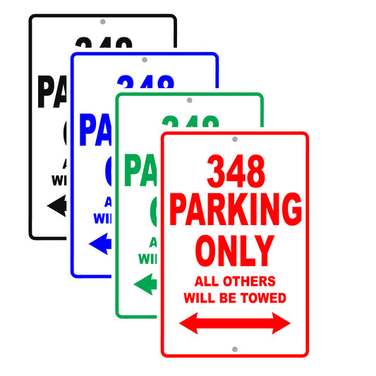 Ferrari 348 Parking Only All Others Will Be Towed Aluminum Decor Garage Sign