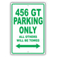 Ferrari 456 Gt Parking Only All Others Will Be Towed Aluminum Decor Garage Sign