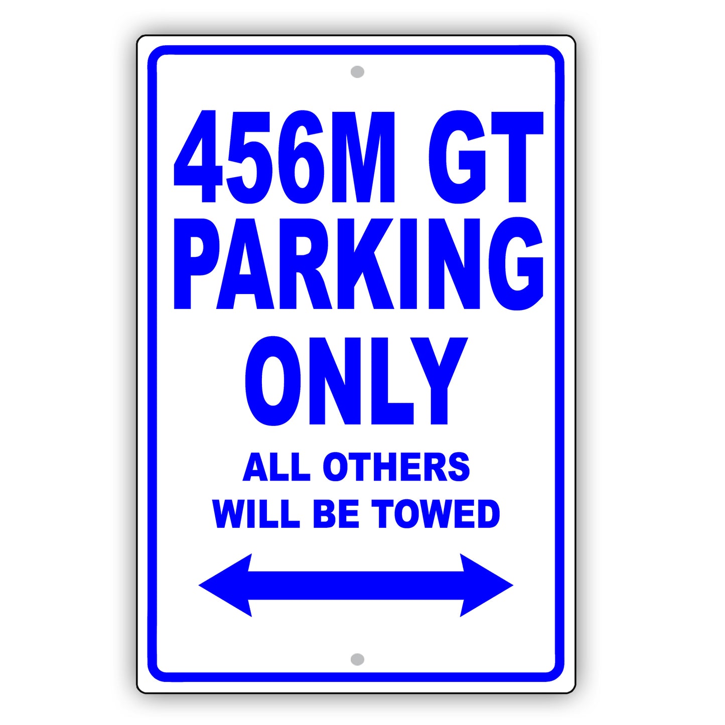 Ferrari 456m Gt Parking Only All Others Will Be Towed Aluminum Decor Garage Sign