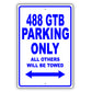 Ferrari 488 Gtb Parking Only All Others Will Be Towed Aluminum Decor Garage Sign