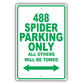 Ferrari 488 Spider Parking Only All Others Will Be Towed Aluminum Decor Garage Sign