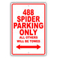 Ferrari 488 Spider Parking Only All Others Will Be Towed Aluminum Decor Garage Sign