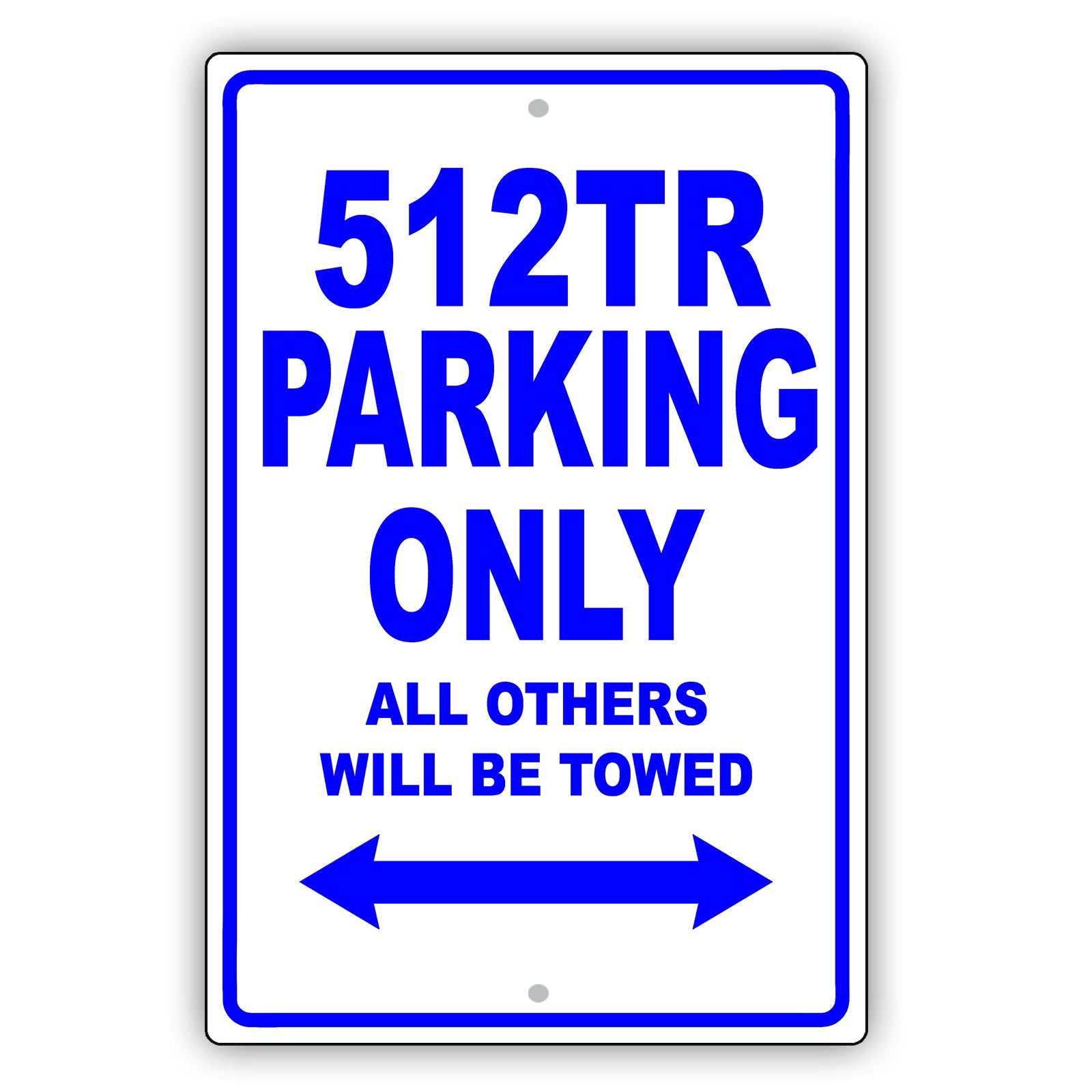 Ferrari 512tr Parking Only All Others Will Be Towed Aluminum Decor Garage Sign