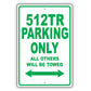 Ferrari 512tr Parking Only All Others Will Be Towed Aluminum Decor Garage Sign