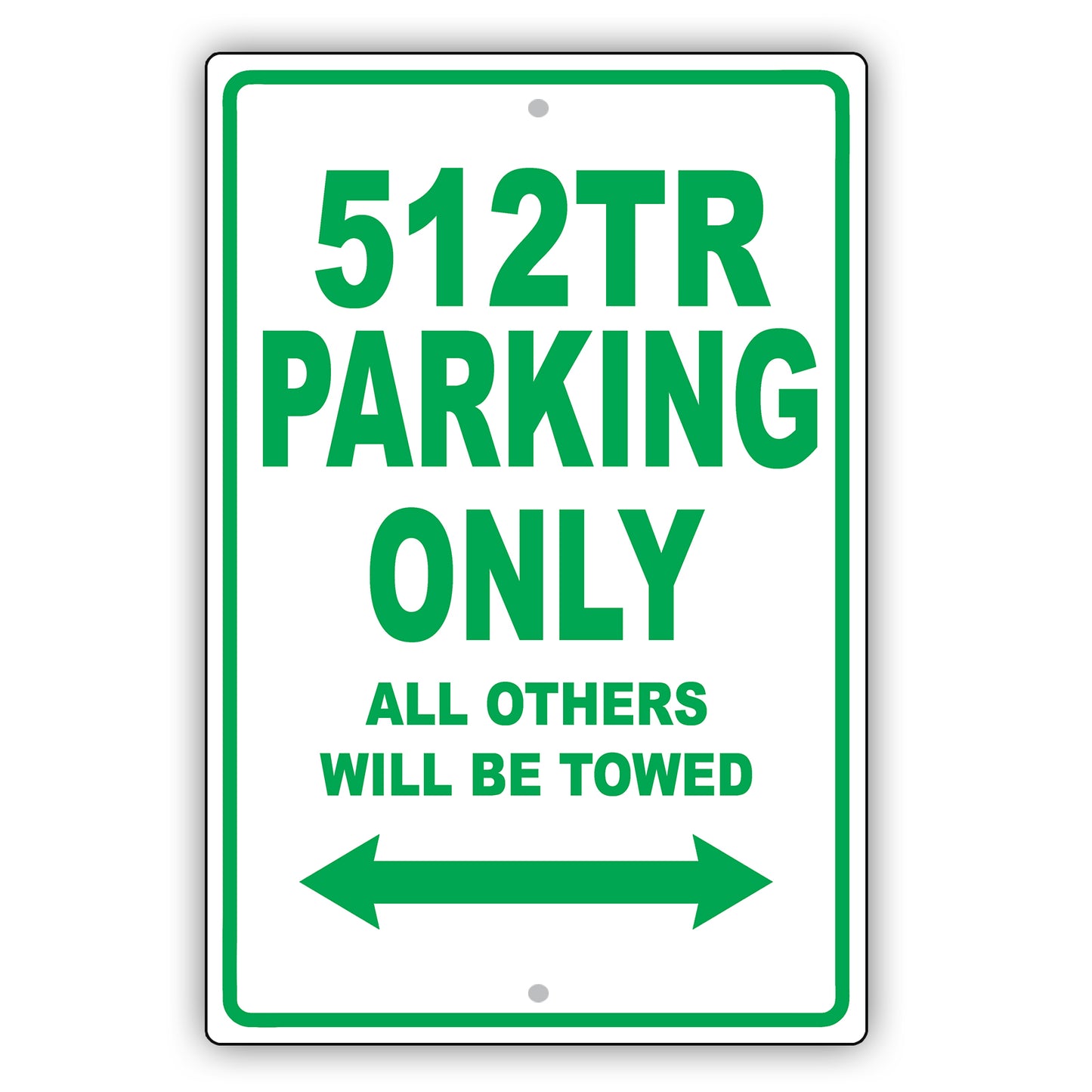 Ferrari 512tr Parking Only All Others Will Be Towed Aluminum Decor Garage Sign