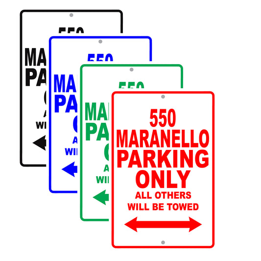 Ferrari 550 Maranello Parking Only Others Will Be Towed Aluminum Decor Garage Sign
