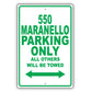 Ferrari 550 Maranello Parking Only Others Will Be Towed Aluminum Decor Garage Sign