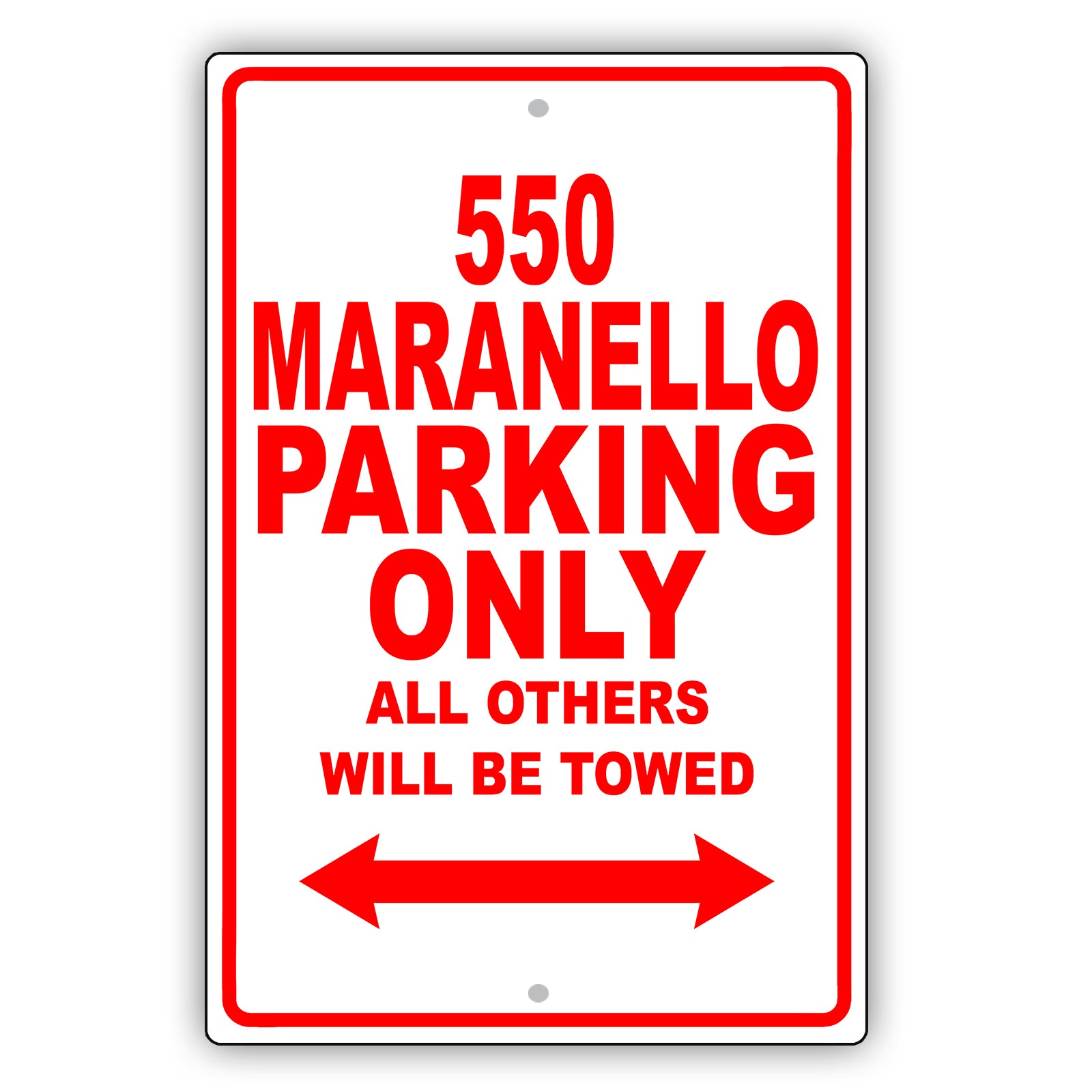 Ferrari 550 Maranello Parking Only Others Will Be Towed Aluminum Decor Garage Sign