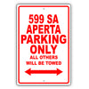 Ferrari 599 Sa Aperta Parking Only Others Will Be Towed Aluminum Decor Garage Sign