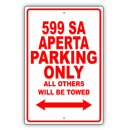 Ferrari 599 Sa Aperta Parking Only Others Will Be Towed Aluminum Decor Garage Sign