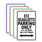 Ferrari 612 Scaglietti Parking Only All Others Will Be Towed Aluminum Garage Sign