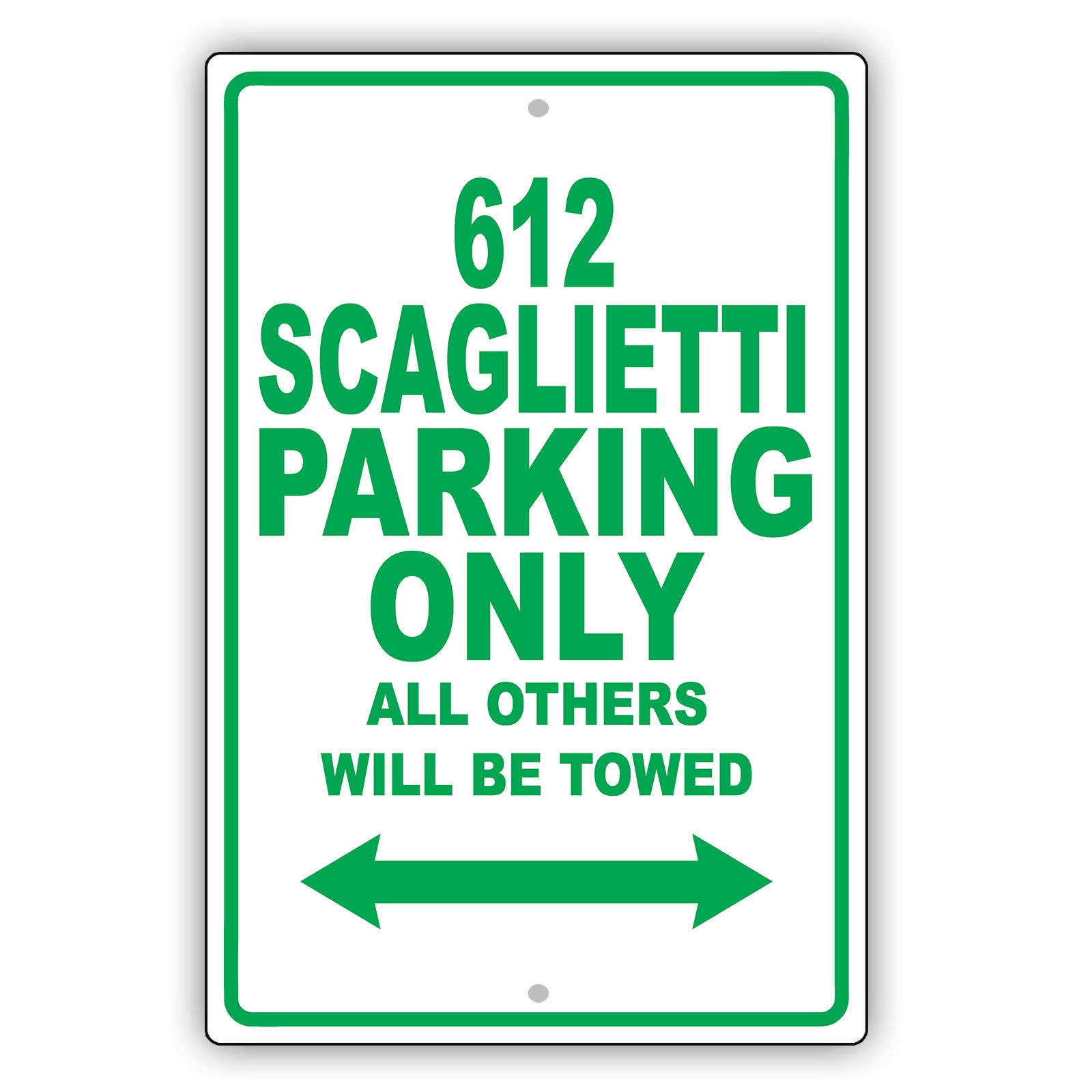 Ferrari 612 Scaglietti Parking Only All Others Will Be Towed Aluminum Garage Sign