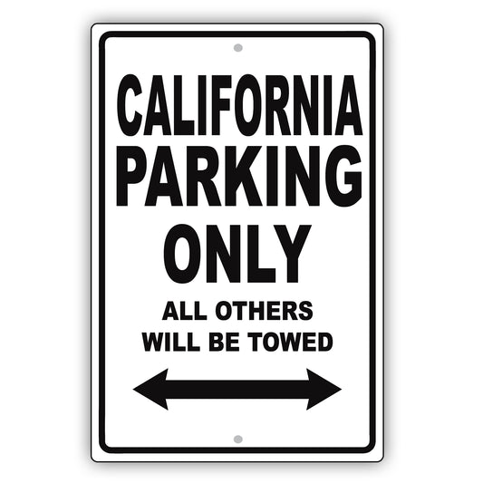 Ferrari California Parking Only All Others Will Be Towed Aluminum Decor Garage Sign