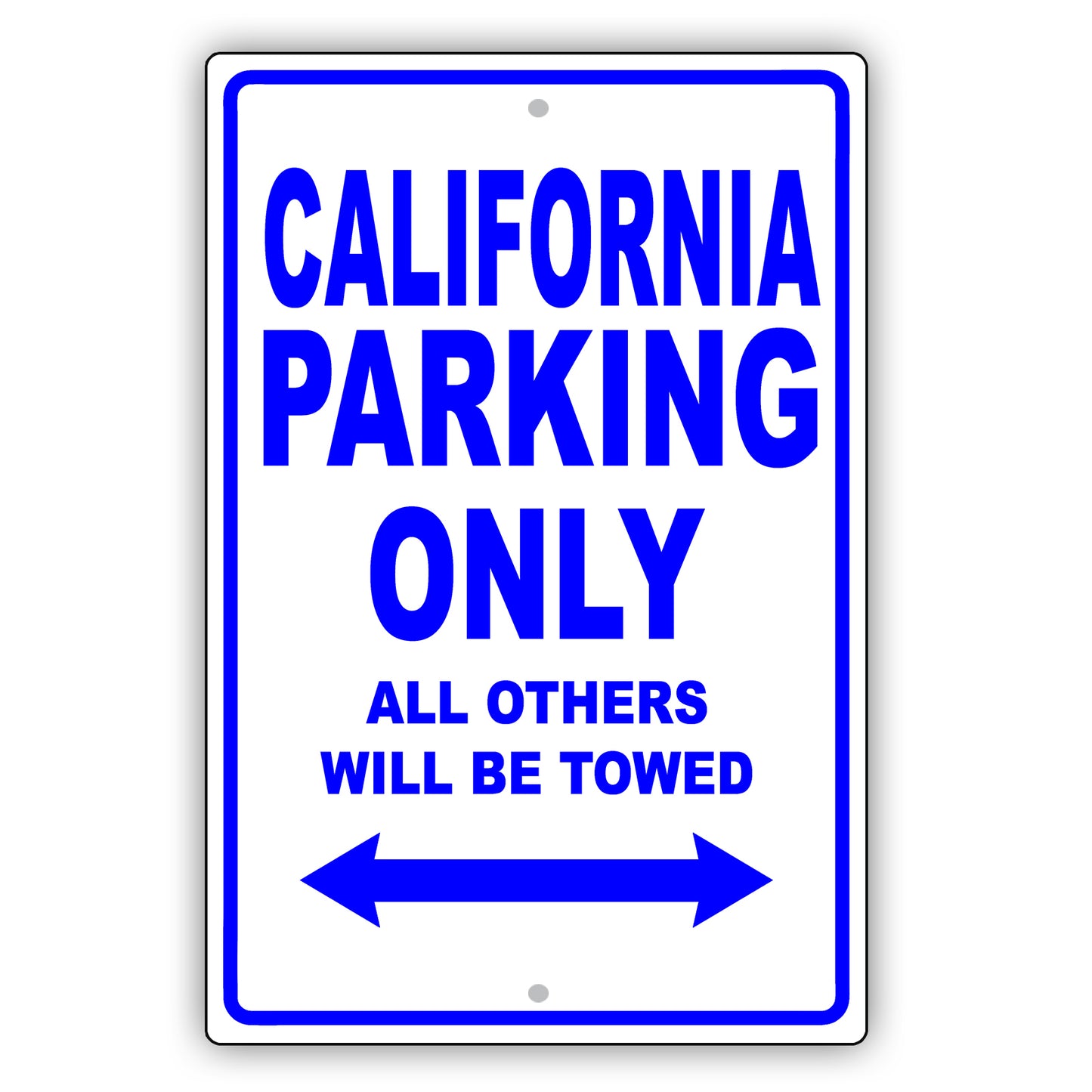 Ferrari California Parking Only All Others Will Be Towed Aluminum Decor Garage Sign