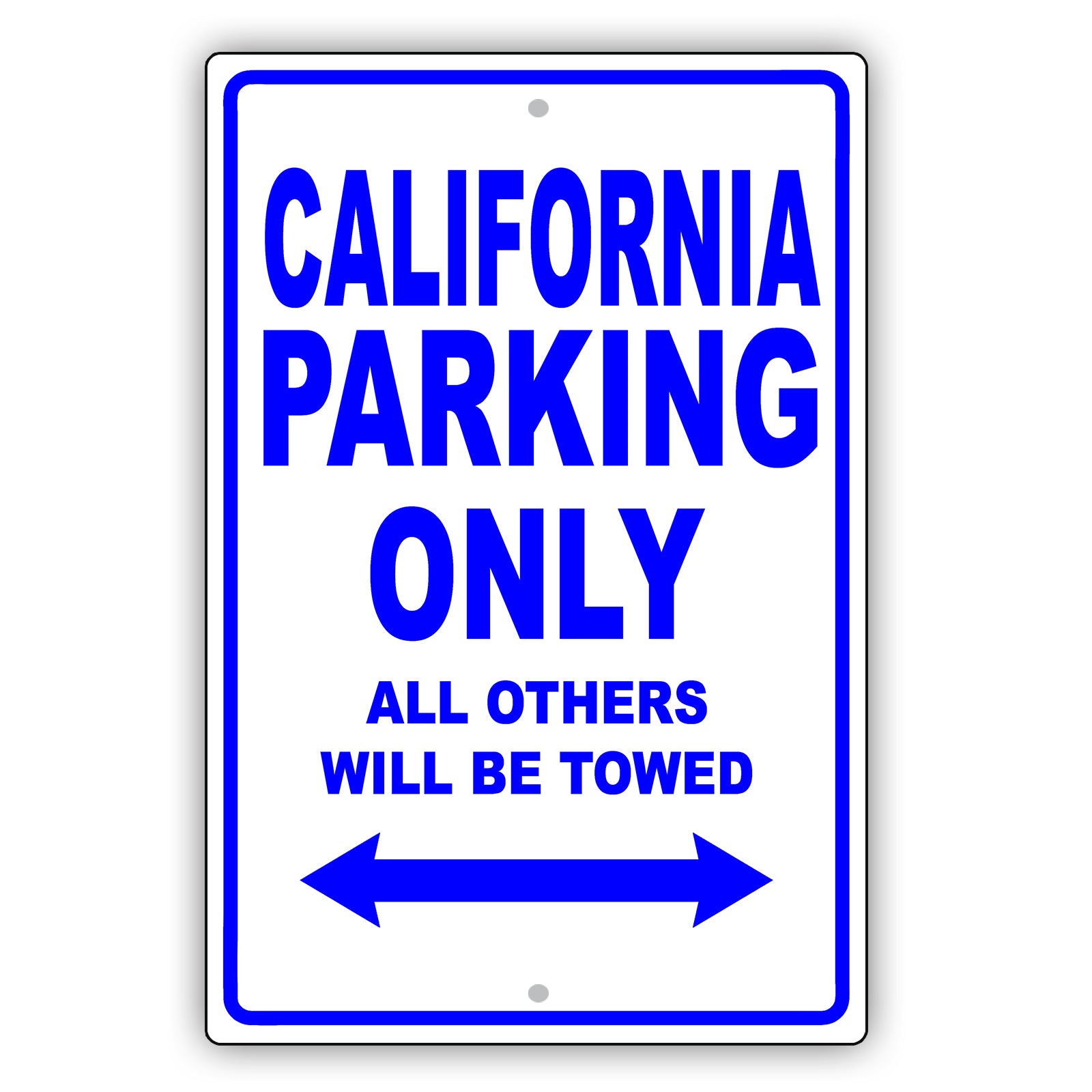 Ferrari California Parking Only All Others Will Be Towed Aluminum Decor Garage Sign