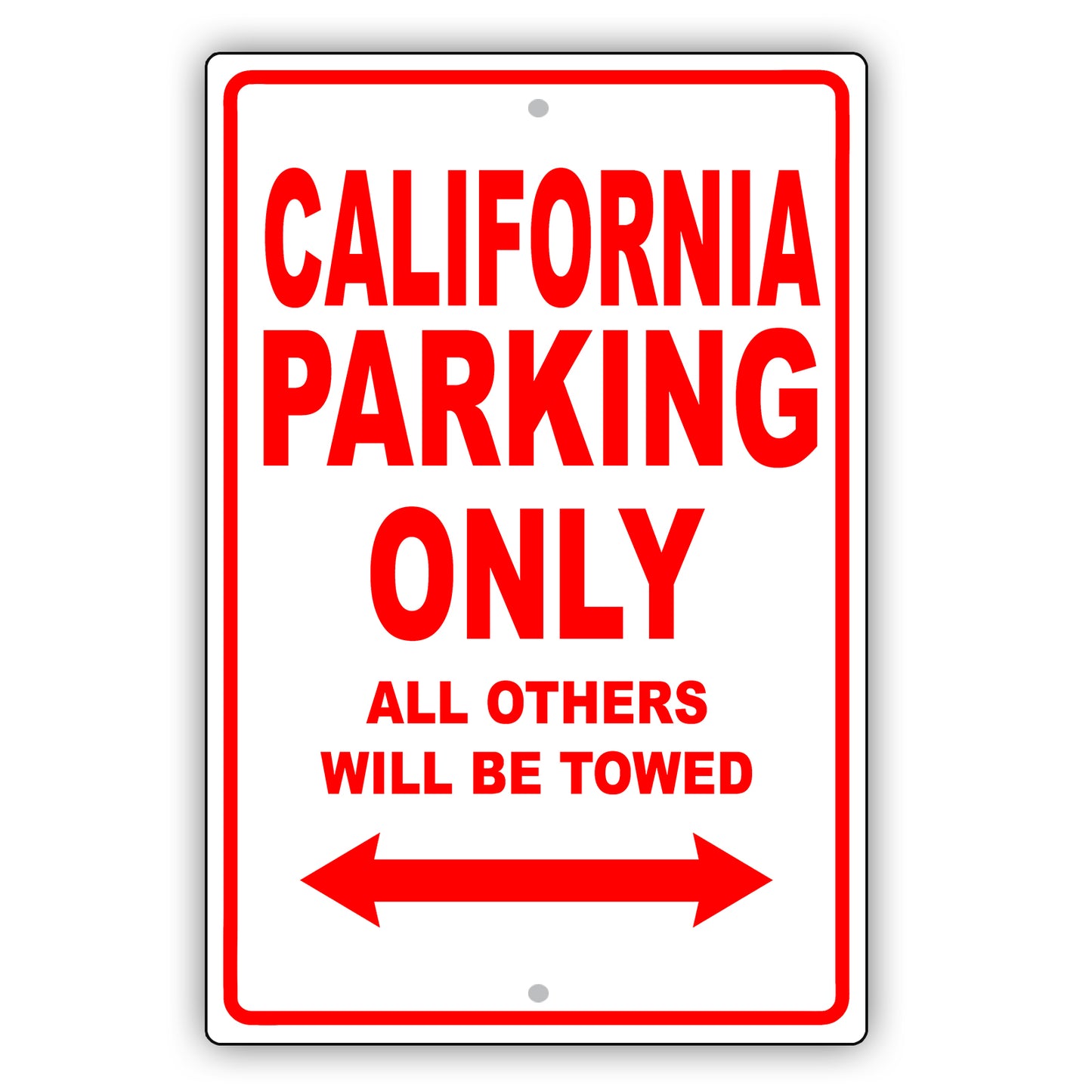 Ferrari California Parking Only All Others Will Be Towed Aluminum Decor Garage Sign