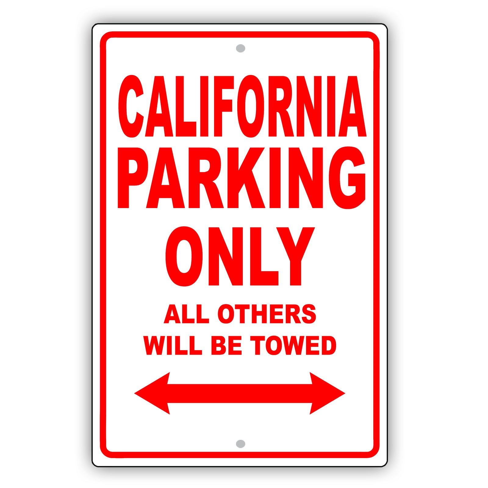 Ferrari California Parking Only All Others Will Be Towed Aluminum Decor Garage Sign