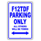Ferrari F12tdf Parking Only All Others Will Be Towed Aluminum Decor Garage Sign