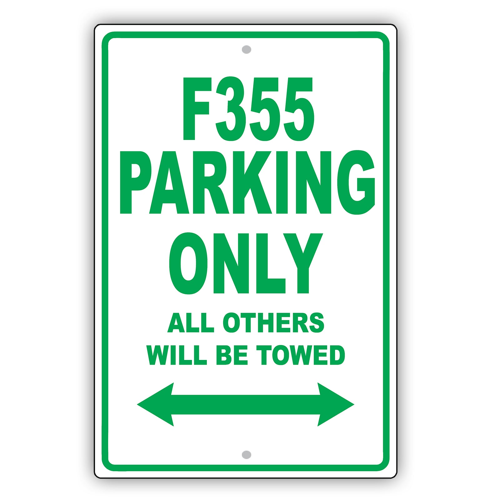Ferrari F355 Parking Only All Others Will Be Towed Aluminum Decor Garage Sign
