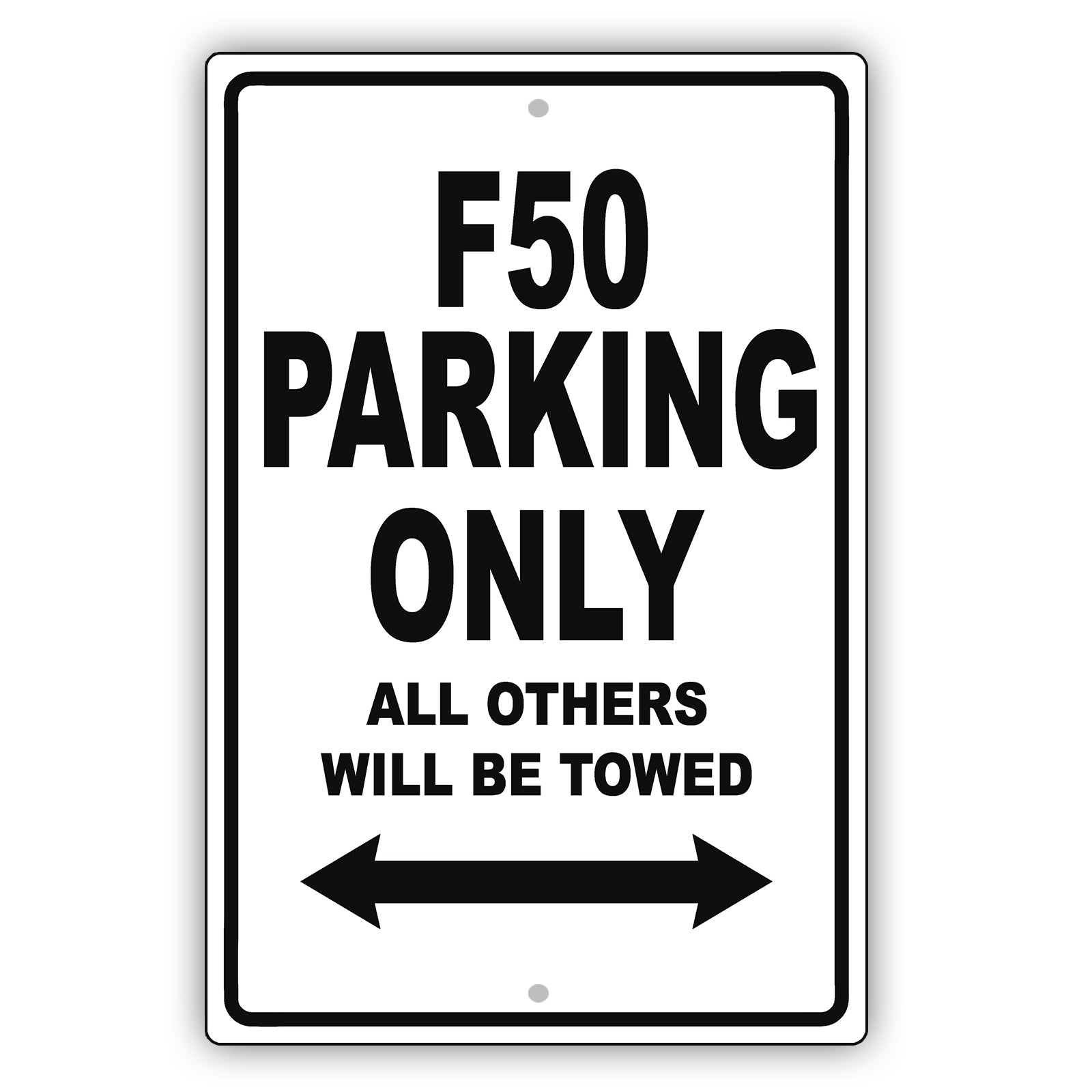 Ferrari F50 Parking Only All Others Will Be Towed Aluminum Decor Garage Sign