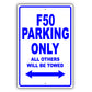 Ferrari F50 Parking Only All Others Will Be Towed Aluminum Decor Garage Sign