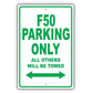 Ferrari F50 Parking Only All Others Will Be Towed Aluminum Decor Garage Sign