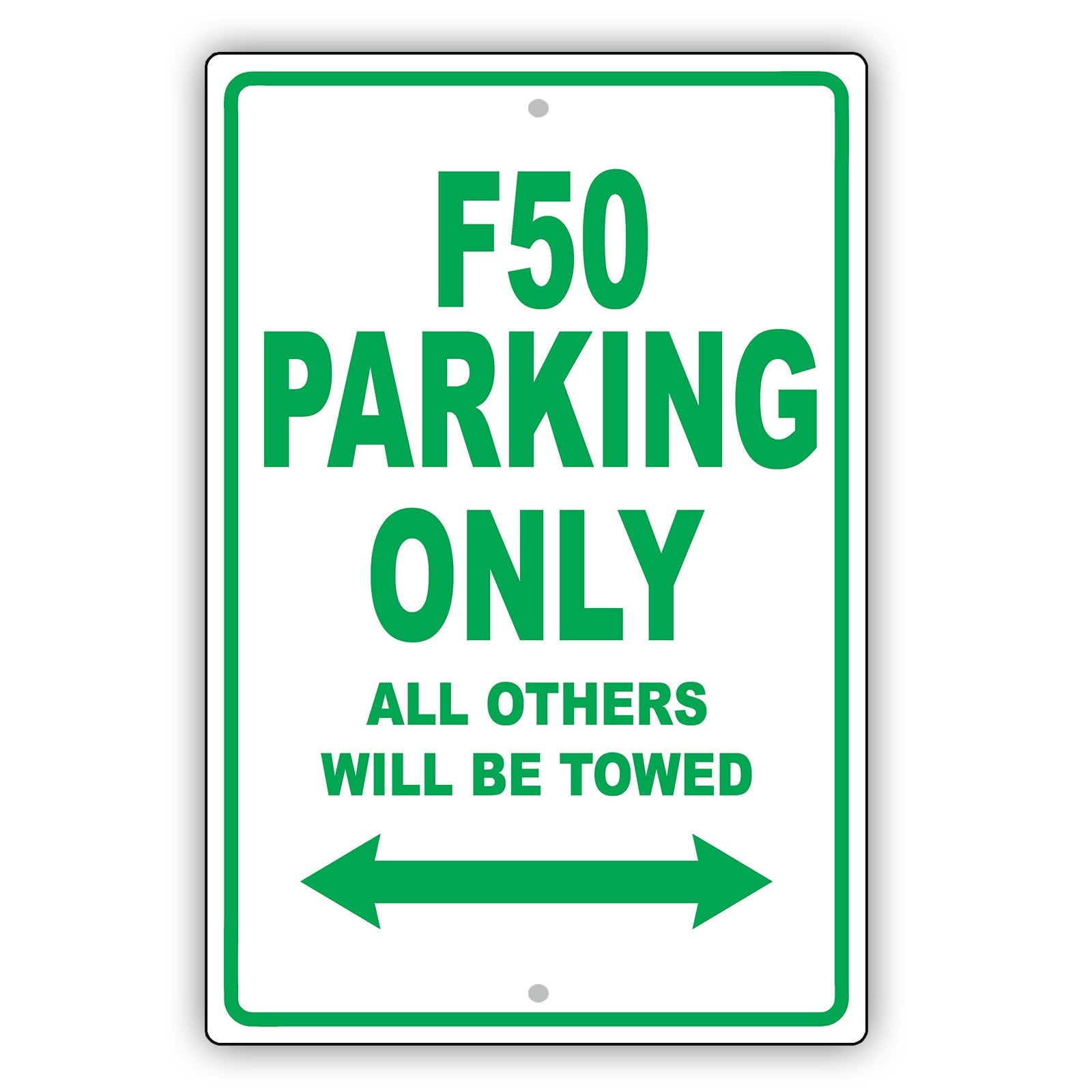 Ferrari F50 Parking Only All Others Will Be Towed Aluminum Decor Garage Sign