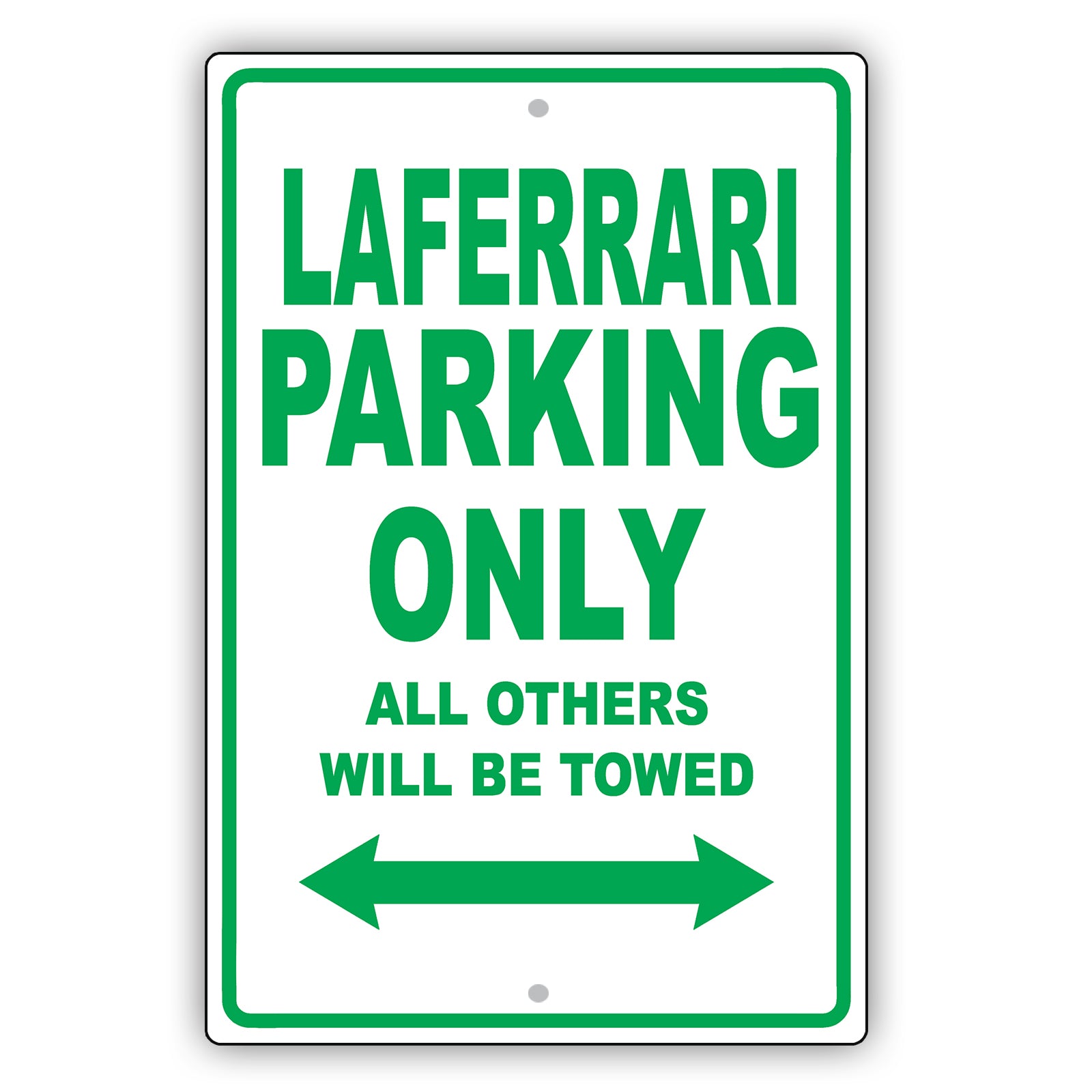 Ferrari Laferrari Parking Only All Others Will Be Towed Aluminum Decor Garage Sign