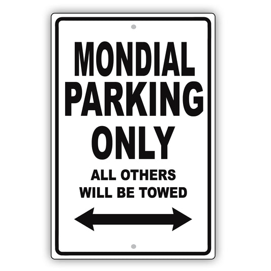 Ferrari Mondial Parking Only All Others Will Be Towed Aluminum Decor Garage Sign
