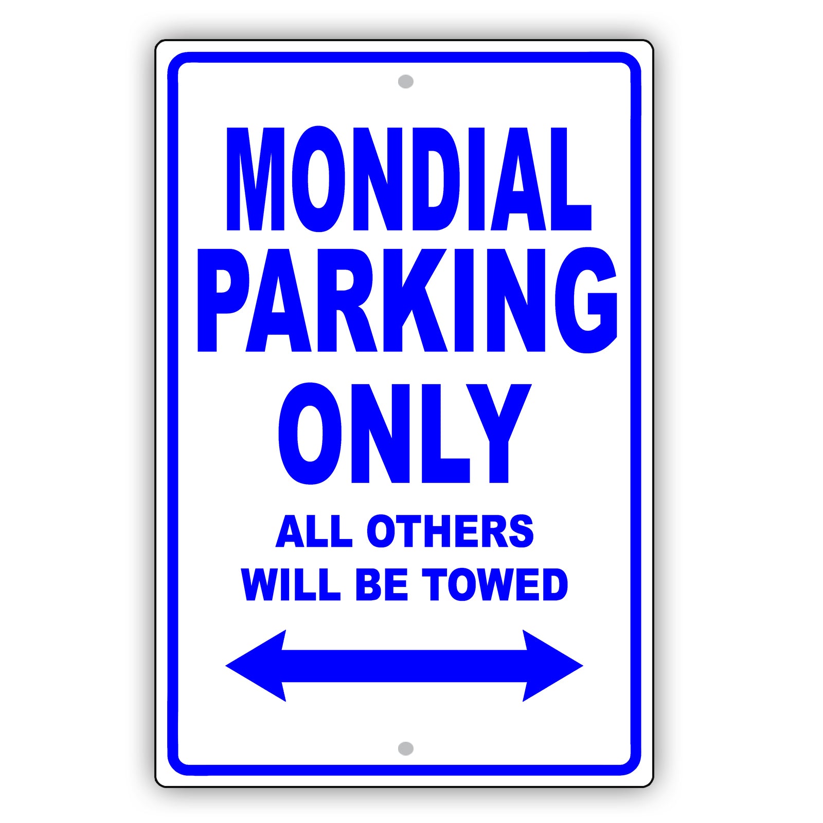 Ferrari Mondial Parking Only All Others Will Be Towed Aluminum Decor Garage Sign