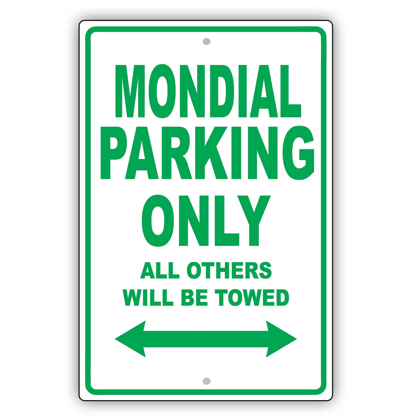 Ferrari Mondial Parking Only All Others Will Be Towed Aluminum Decor Garage Sign