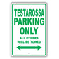 Ferrari Testarossa Parking Only All Others Will Be Towed Aluminum Decor Garage Sign