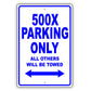 Fiat 500x Parking Only All Others Will Be Towed Aluminum Decor Garage Sign