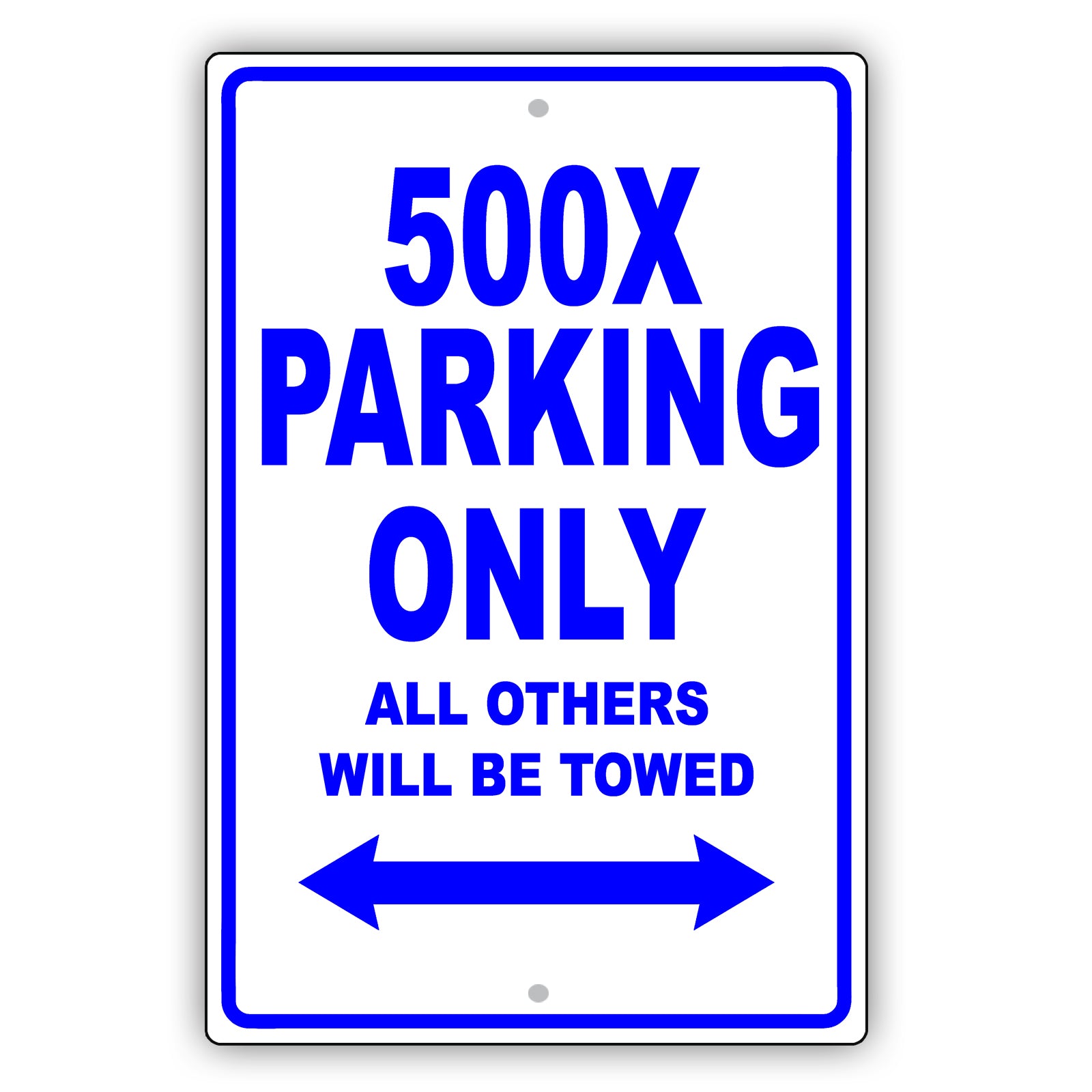 Fiat 500x Parking Only All Others Will Be Towed Aluminum Decor Garage Sign