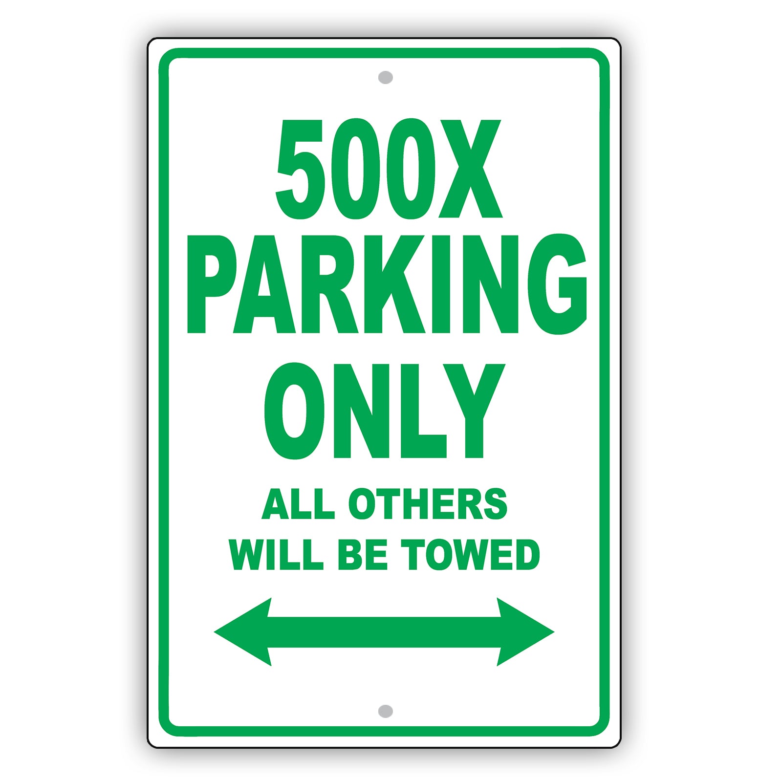 Fiat 500x Parking Only All Others Will Be Towed Aluminum Decor Garage Sign